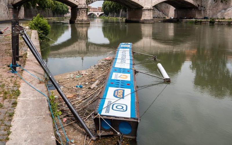 Blue Barriers - River Plastic Clean Up